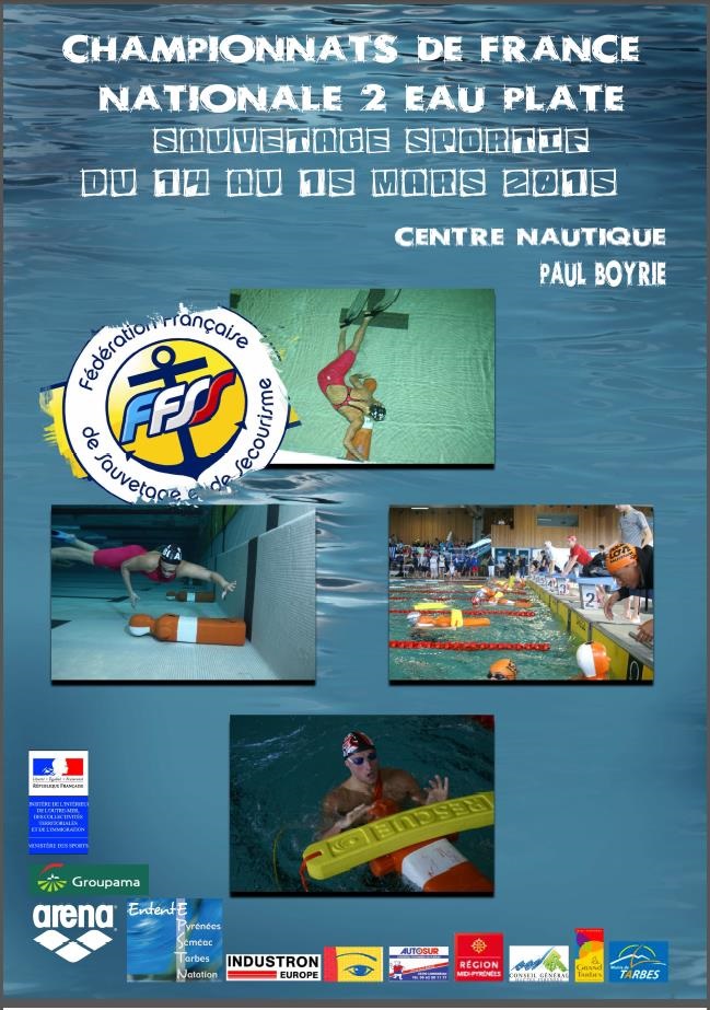 Championnat de france n2 de sauvetage eau plate tarbes 2015